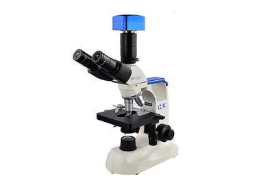 White Medical Laboratory Microscope , Science Lab Microscope 4 Holes Nosepiece supplier