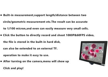 9.7 Inch 5 Million Pixel Microscope Accessories LCD Screen with Measuring Software supplier