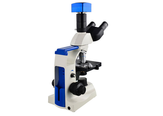 White Medical Laboratory Microscope , Science Lab Microscope 4 Holes Nosepiece